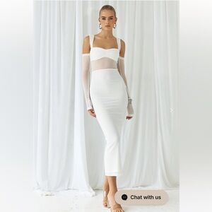 NWT White midi dress size S by Runaway The Label